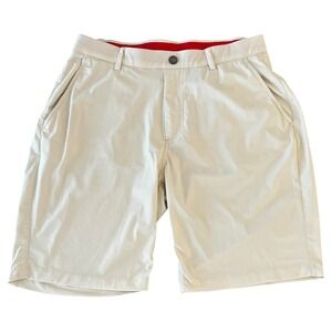 Redvanly Hanover Shorts Mens Medium Ivory 9" Performance Golf Stretch